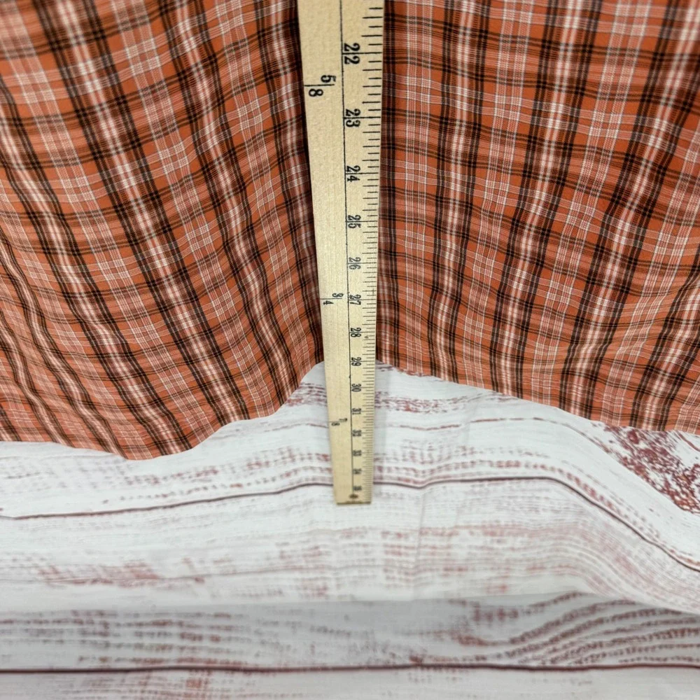 The North Face Shirt Mens Large Orange Plaid Short Sleeve Button Up Hiking
